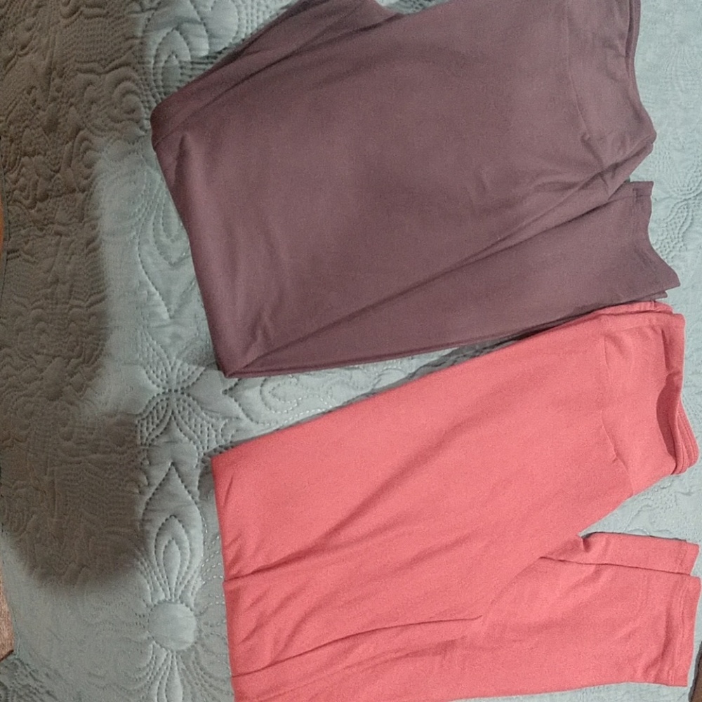 Lularoe Rose and Gray Leggings One Size